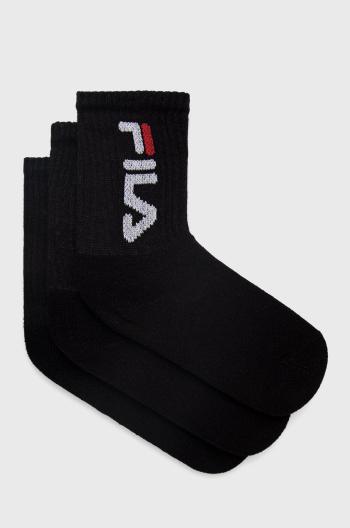 Detské ponožky Fila (3-pak) čierna farba