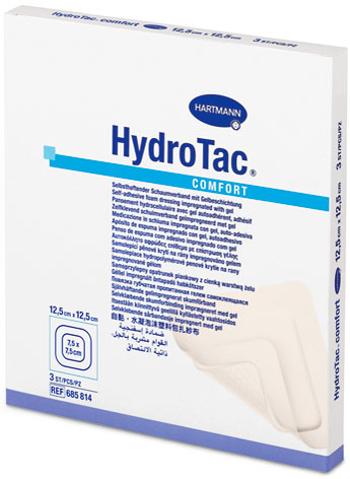 Hartmann HydroTac sacral-krytie na rany penové hydropolymér impregnované gelom, samolepiace, 22x22 cm, 3 ks