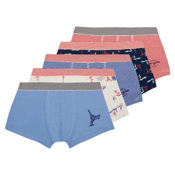 Petit Bateau  Boxerky A073A00 X5  Viacfarebná