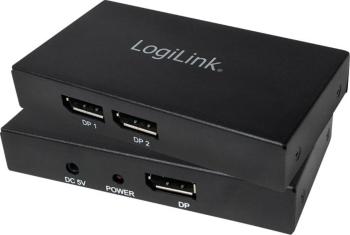 LogiLink  2 porty DisplayPort splitter pripravené pre Ultra HD 3840 x 2160 Pixel čierna