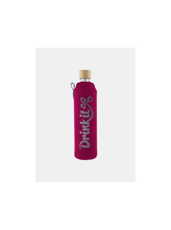 Sklenená fľaša v neoprénovom obale Drinkit Pinky 500 ml