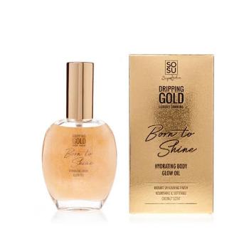 Dripping Gold Hydratačný olej na telo s trblietkami Zlatý Dripping Gold Born to Shine (Hydrating Body Glow Oil) 50 ml