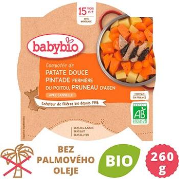 BABYBIO, Sladké zemiaky s perličkou a suš. slivkami, 260 g (3288131530628)