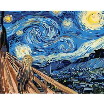 Maľovanie podľa čísel - Výkrik nad hviezdnou nocou - inšpirácia van Goghom (HRAbz33423nad)