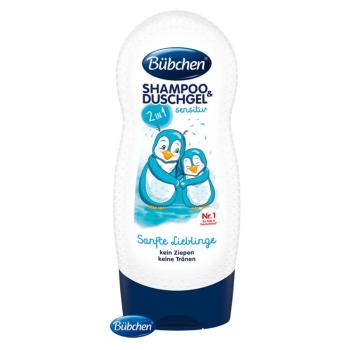 BÜBCHEN Kids šampón a sprchovací gél 2v1 Sensitiv Jemný miláčik 230 ml