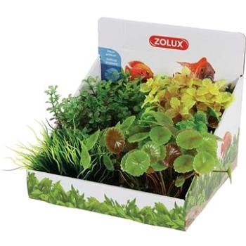 Zolux Dekorácia do akvárií rastlina na kamienky zelené listy 19 cm (3336023520629)