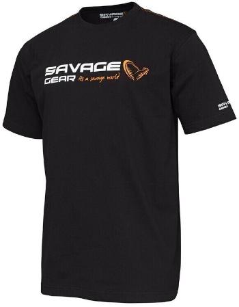 Savage Gear Tričko Signature Logo T-Shirt Black Ink M