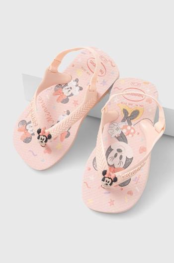 Detské sandále Havaianas DISNEY CLASSICS ružová farba