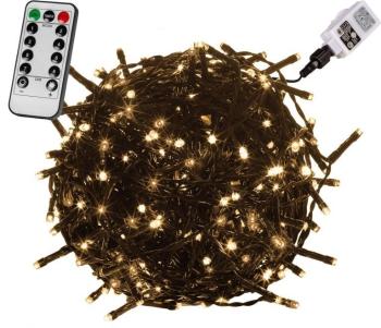 VOLTRONIC® 59741 Vianočné LED osvetlenie 10 m - teple biela 100 LED + ovládač - zelený kábel