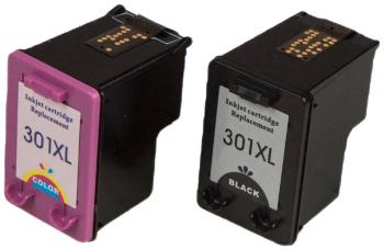 MultiPack HP CH563EE, CH564EE - kompatibilná cartridge HP 301-XL, čierna + farebná, 2x14ml