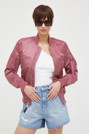 Bunda Alpha Industries MA-1 VF LW WMN dámsky, ružová farba, prechodná