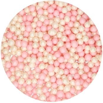 Cukrové guličky Soft Pearls - Biele/Ružové 60 g