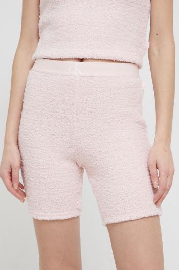 Pyžamové šortky Calvin Klein Underwear dámske, ružová farba
