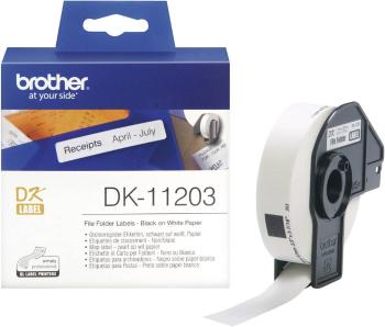 Brother DK-11203 etikety v roli 17 x 87 mm papier  biela 300 ks permanentné DK11203 etikety šanónov