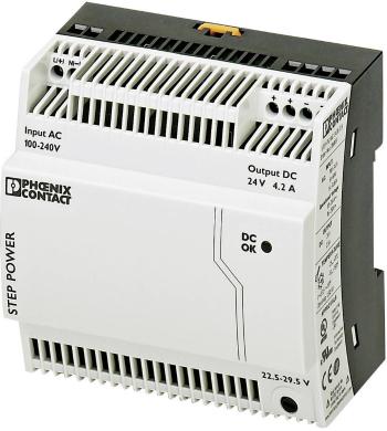 Phoenix Contact STEP-PS/1AC/24DC/4.2 sieťový zdroj na montážnu lištu (DIN lištu)  24 V/DC 4.4 A 100 W 1 x