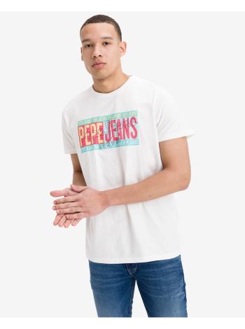 Tričká s krátkym rukávom pre mužov Pepe Jeans - biela