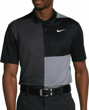 Nike Dri-Fit Victory+ Blocked Mens Black/Smoke Grey/Dark Smoke Grey/White XL Polo košeľa