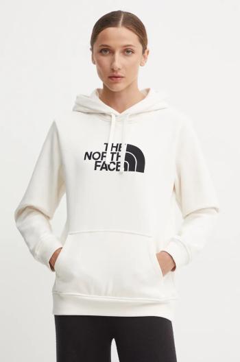 Mikina The North Face Drew Peak Pullover Hoodie dámska, béžová farba, s kapucňou, s nášivkou, NF0A89EHQLI1