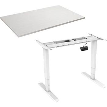 AlzaErgo Table ET1 NewGen biely + doska TTE-01 140×80cm biela dyha (BUN)