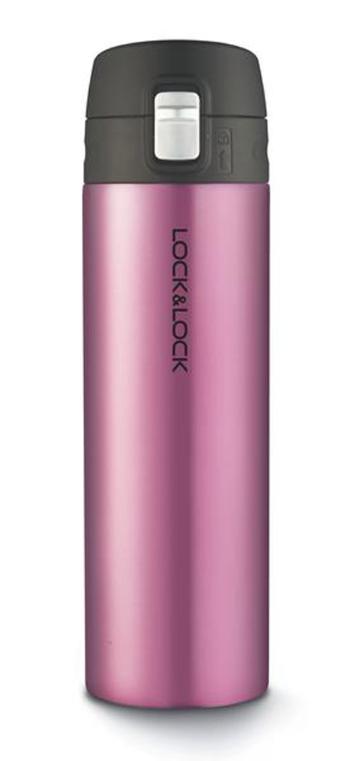 LOCKNLOCK Nerezová termoska LOCK One touch 500 ml rubínovo červená