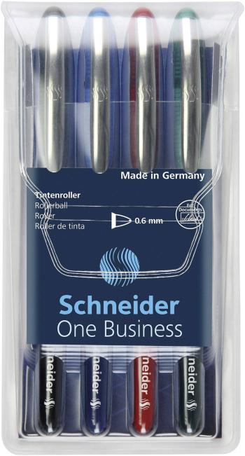 Schneider atramentové guličkové pero One Business 0.6 mm modrá, zelená, červená, čierna 183094 4 ks 1 ks
