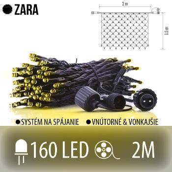 ZARA spojovateľná LED svetelná sieť vonkajšia - 160LED - 2M Teplá biela