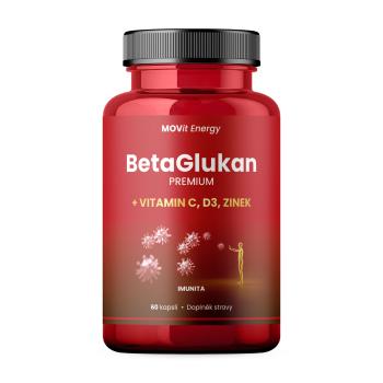 MOVIT ENERGY BetaGlukan 350 mg + Vitamín C, D3, Zinok PREMIUM 60 kapsúl