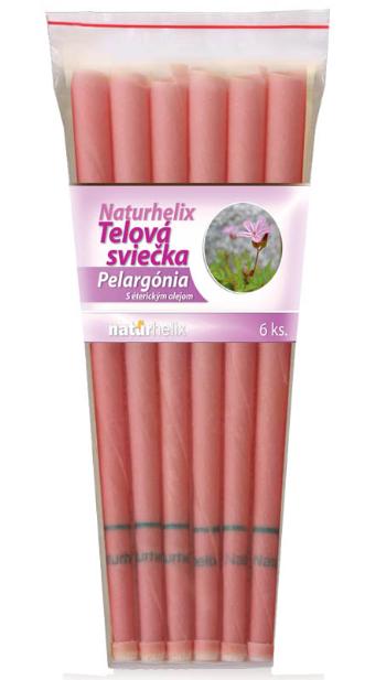 NaturheliX® Telové sviečky PELARGÓNIA (set6)