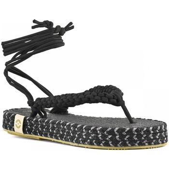 Nalho  Sandále BLK MEDHA SANDAL WITH CROCHET UPPER  Čierna