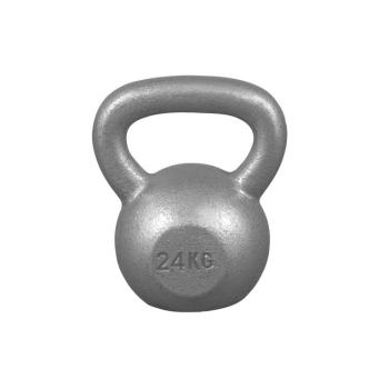 Gorilla Sports Kettlebell činka, liatinová, sivá, 24 kg