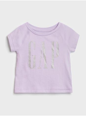 Fialové dievčenské tričko GAP Logo