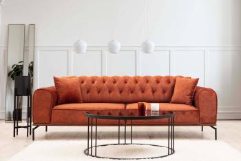 Sofahouse Dizajnová 3-miestna sedačka Tamarice 230 cm oranžová