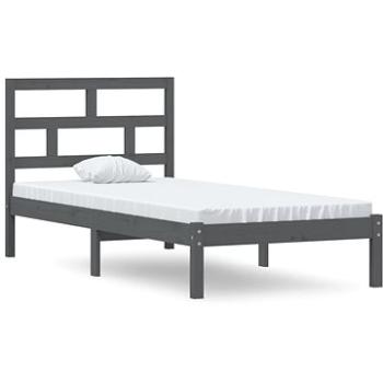 Rám postele sivý masívne drevo 90 × 190 cm Single, 3101185