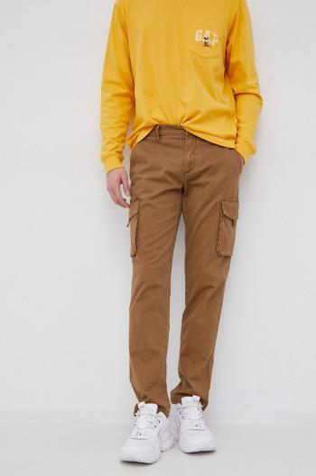 Nohavice Sisley pánske, hnedá farba, rovné