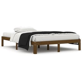 Rám postele medovo hnedý masívna borovica 140 × 200 cm, 810368