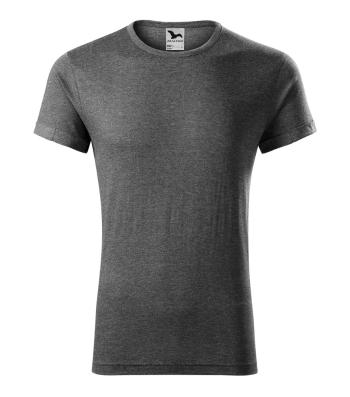 MALFINI Pánske tričko Fusion - Čierny melír | XXL