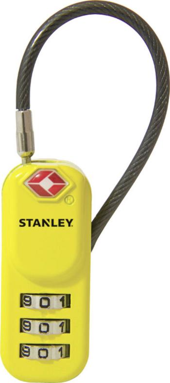Stanley 81161 393 401 visiaci zámok 20 mm   TSA žltá na heslo