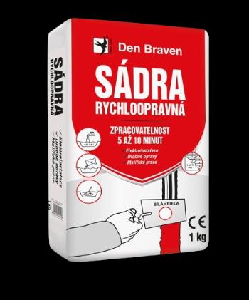 DEN BRAVEN - Rýchloopravná sadra biela 5 kg