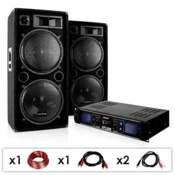 Electronic-Star DJ PA systém "DJ-42", zosilňovač, reproduktor 3000 W