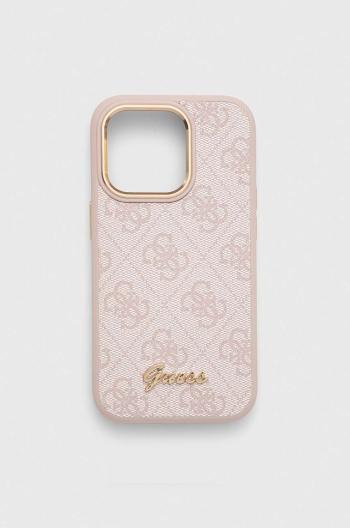 Puzdro na mobil Guess iPhone 14 Pro 6,1" ružová farba