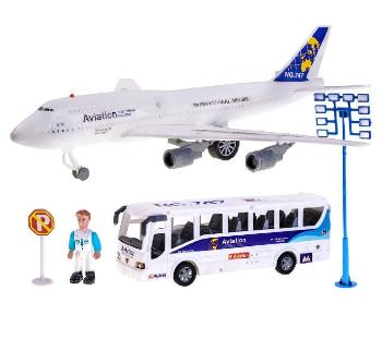 Letisková súprava: lietadlo + autobus