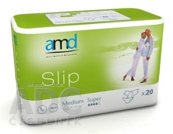 amd Slip Super Medium inkontinenčné plienky, obvod bokov 70 - 110 cm, nasiakavosť 2600 ml, 1x20 ks