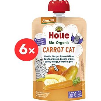 HOLLE Carrot Cat BIO pyré mrkva mango banán hruška 6× 100 g (7640161877344)