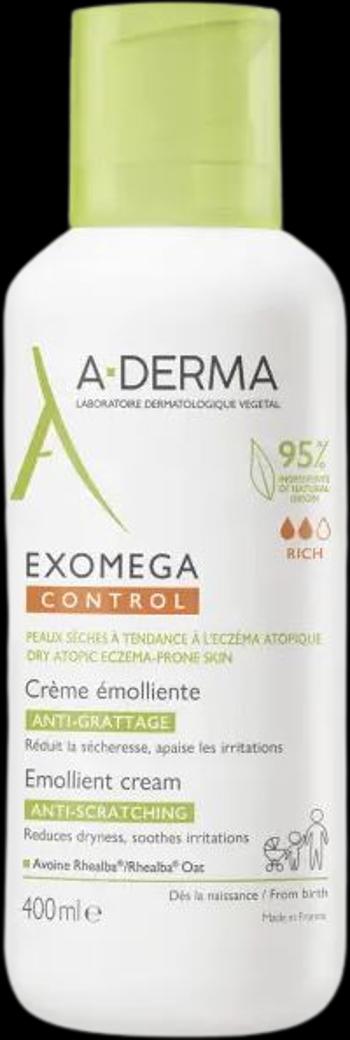A-Derma Exomega Control Emolienčný krém pre suchú kožu so sklonom k atopii - Ekonomické balenie 400 ml