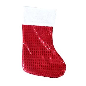 Vianočná pančucha s flitrami – Santa Claus – 40 cm – Vianoce (8590687206199)