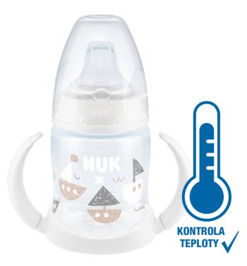 NUK FC fľaštička na učenie s kontrolou teploty 150 ml biela