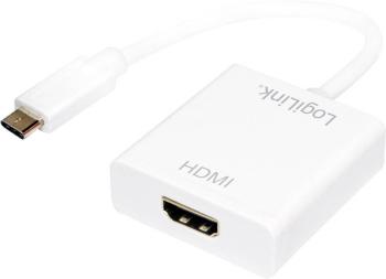 LogiLink UA0236A HDMI adaptér [1x USB 3.1 zástrčka C - 1x HDMI zásuvka] biela  14.00 cm