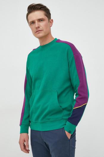 Mikina United Colors of Benetton pánska, zelená farba, vzorovaná