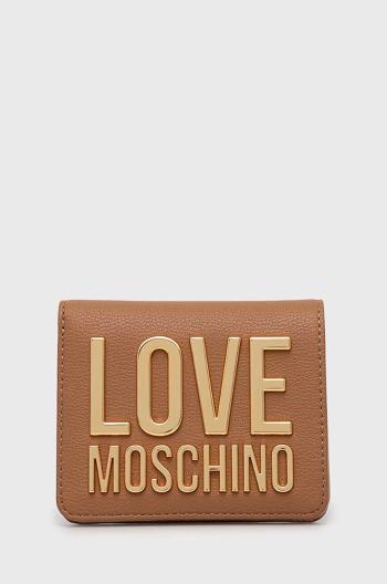 Peňaženka Love Moschino dámsky, hnedá farba