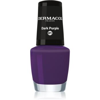 Dermacol Mini lak na nechty odtieň 01 Dark Purple 5 ml